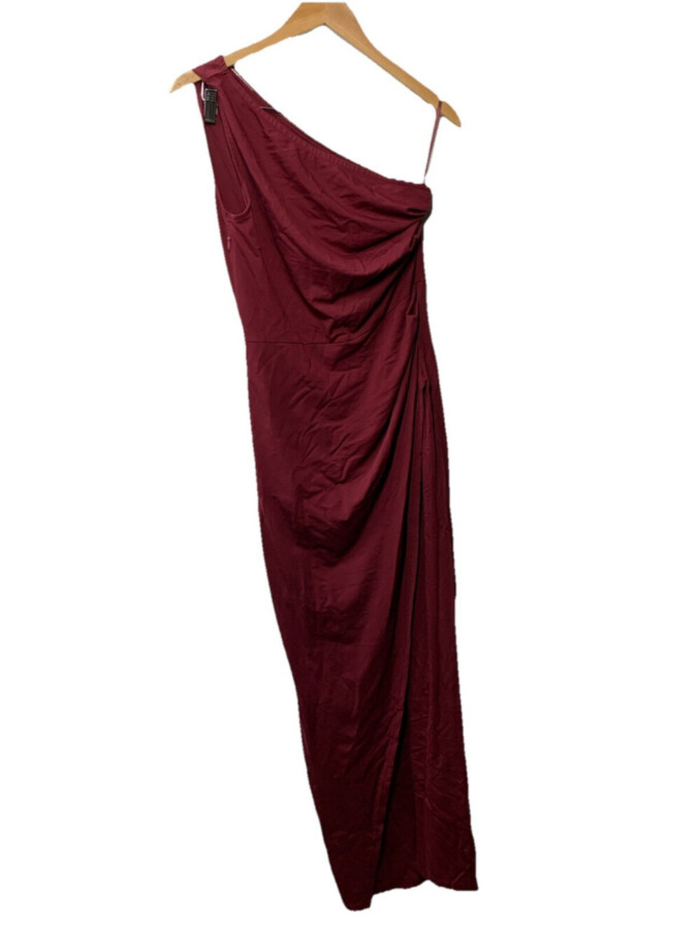 Sarin Mathews Women's One Shoulder Long Formal Dress Sleeveless Size Medium